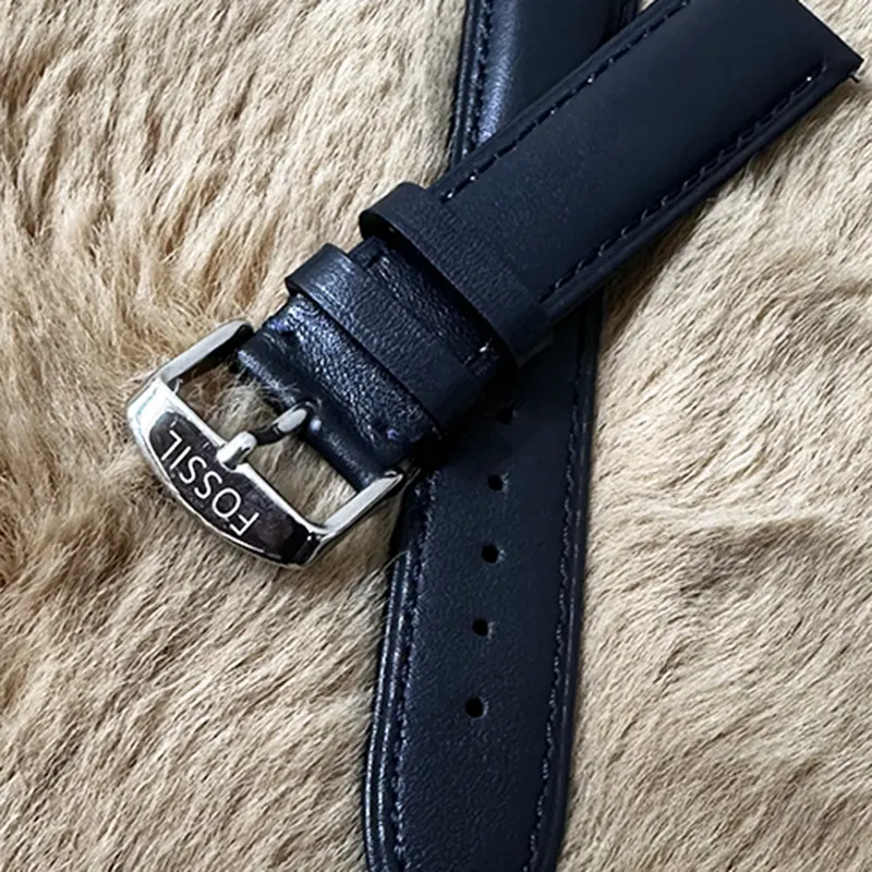 Fossil 20mm Deep Blue Leather Strap – Classic & Elegant Watch Band